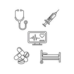 set of health icons