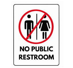 no public rest room