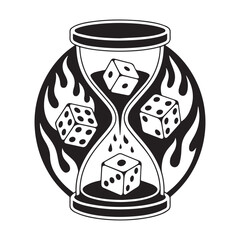 A set of cups isolated hourglass icons illustrating time passage, vibrant design for educational purposes