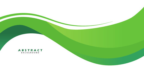 Green creative wave business banner background
