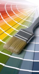 Paint swatches and brush