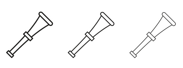 Vuvuzela icon symbol line. Editable stroke width