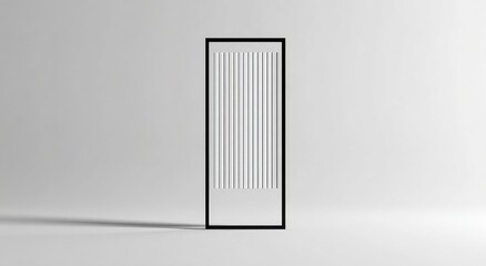 White framed vertical panel