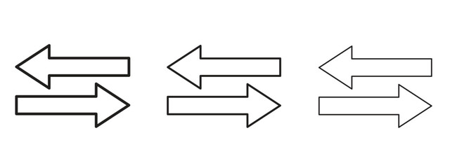 Transfer icon symbol line. Editable stroke width