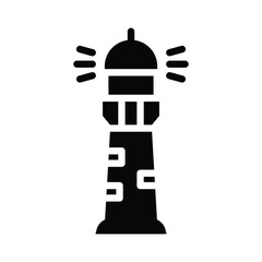 lighthouse glyph icon illustration vector graphic.eps