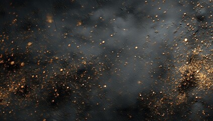 Fototapeta premium Gold Sparkles on Dark Background for Creative Design Projects