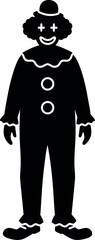 Spooky silhouette clown halloween costume