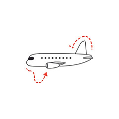 Airplane Turning: Illustration of Aircraft Maneuver