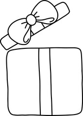 Birthday Gift Box Outline