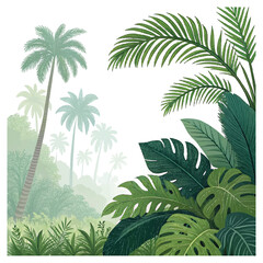 tropical palm trees