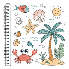 Summer Fun: Cute Beach Doodle Collection for Planners & Journals