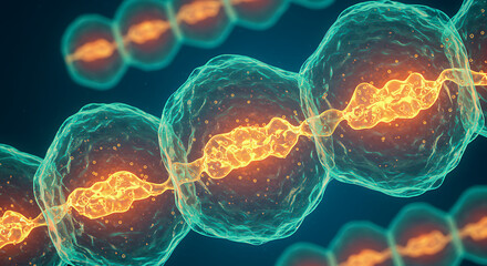 Microscopic Visualization of Cellular Connection and Energy Transfer