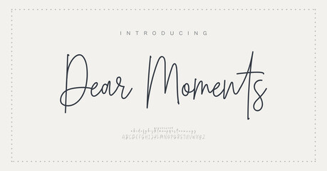 signature Font Calligraphy Logotype Script Brush Font Type Font lettering handwritten. vector illustration 
