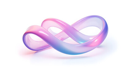 Naklejka premium Abstract infinity loop with gradient colors on white background