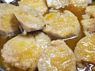 thai dessert taro in syrup