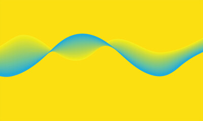 abstract simple yellow and blue colour carve wave line pattern with yellow background.