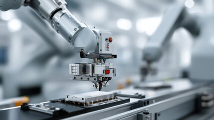 automated workshop meticulously assembles cuttingedge headphones equipped with builtin translator