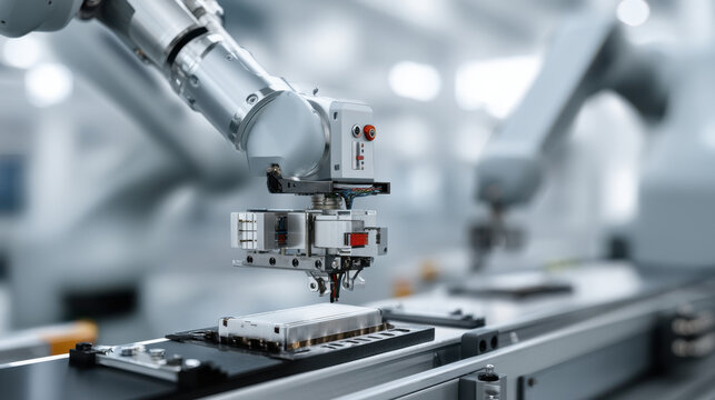 automated workshop meticulously assembles cuttingedge headphones equipped with builtin translator