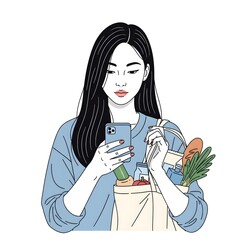 woman with shopping bag