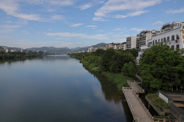 Cityscape of shaxian district Sanming China