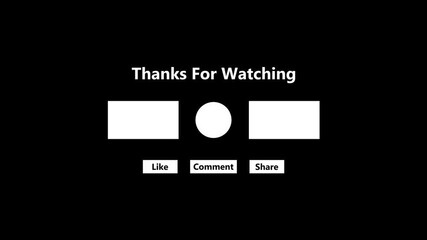 Thanks for Watching. Video Template Card. Don't forget to subscribe. Social Media Template YouTube Channel.Suitable for all social media video channels.like and share text 4K stock video