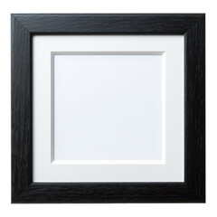 Picture frame with white mat isolated on transparent background