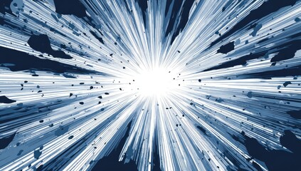 Radial burst of light and dark