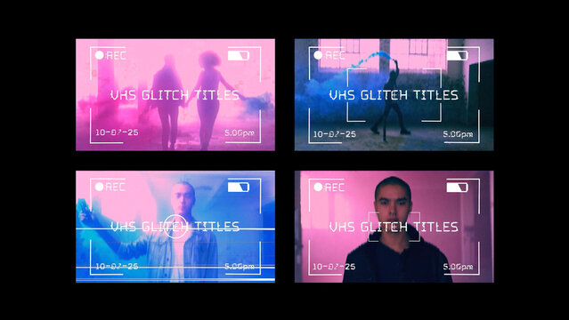 VHS Glitch Effect Titles