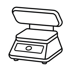 Modern digital kitchen scale illustration in a clean rectangular design