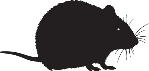 Liechtenstein's Pine Vole Vector Silhouette