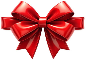 red bow isolated generative ai