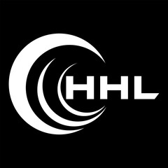 HHL letter design. HHL letter technology logo design on a Black background. HHL Monogram logo design foan r entrepreneur and business