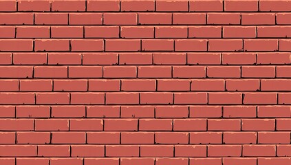 Fototapeta premium Russet brick wall, even rows of rectangular blocks