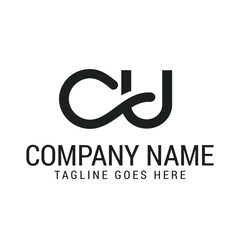 Creative Letter CU or UC Modern Minimalist Vector Logo Design Templates for Brand