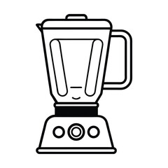 Modern electric blender illustration with clean button interface and vibrant color options