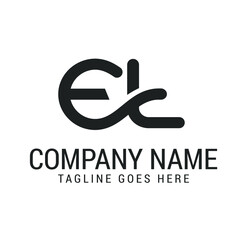 Creative Letter EL or LE Modern Minimalist Vector Logo Design Templates for Brand