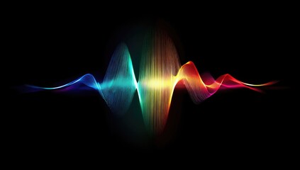 Vibrant abstract audio waveform