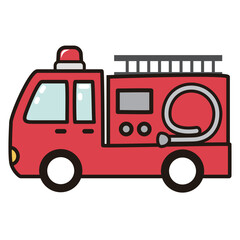 シンプルな消防車のイラスト