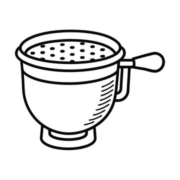 black and white sifter with handle clip art preview