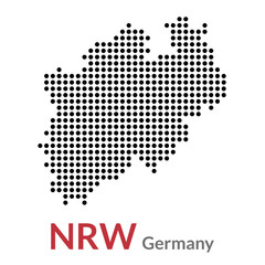 Fototapeta premium Nordrhein-Westfalen Karte