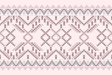 Ikat ethnic geometric abstract embroidery oriental traditional knitted pattern. Native geometry decorative design for fabric, wallpaper, background, interior, decoration, texture, border decor, print