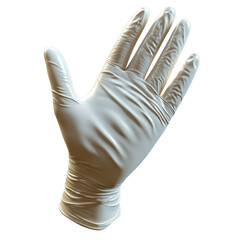 White Glove Protection Isolated Rendering Medical Industrial Cleaning and on transparent background