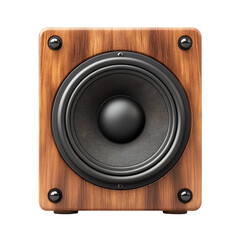 Walnut Speaker Audio Sound System Music Box High Fidelity Design Digital on transparent background