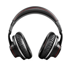 Black and silver headphones for listening pleasure Great sound Audio gear on transparent background