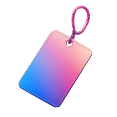 Gradient Price Tag Mockup on Black Background Isolated Product Label with on transparent background