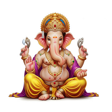AI Generated Illustration for Happy Ganesh Chaturthi Festival for Invitation, Poster, Social Media Post Design Background
