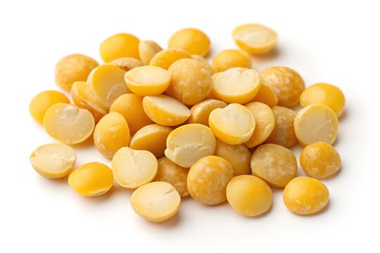 yellow split peas isolated