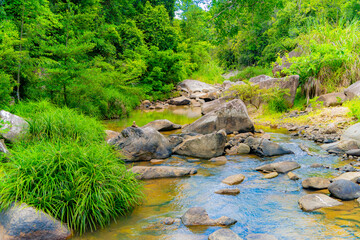 Mountain river.

Mountain lakes and rivers of the Baho Falls near Nha Trang in Vietnam. During the rainy season, this place turns into a deep river with large waterfalls. 
