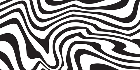 Seamless wave lines pattern, black and white wavy stripes.Optical illusion zigzag lines.Geometric style in op art.