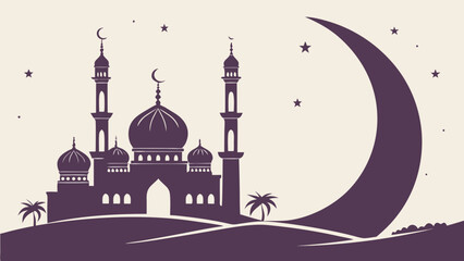 Striking architecture of a Kazan mosque at night, its dome and minarets silhouetted against the city sky, a true symbol of travel and religion